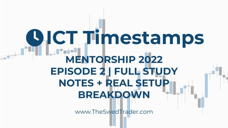 ICT Timestamps Episode 2: Full Study Notes and Real Trade Setup Breakdown from ICT Mentorship 2022