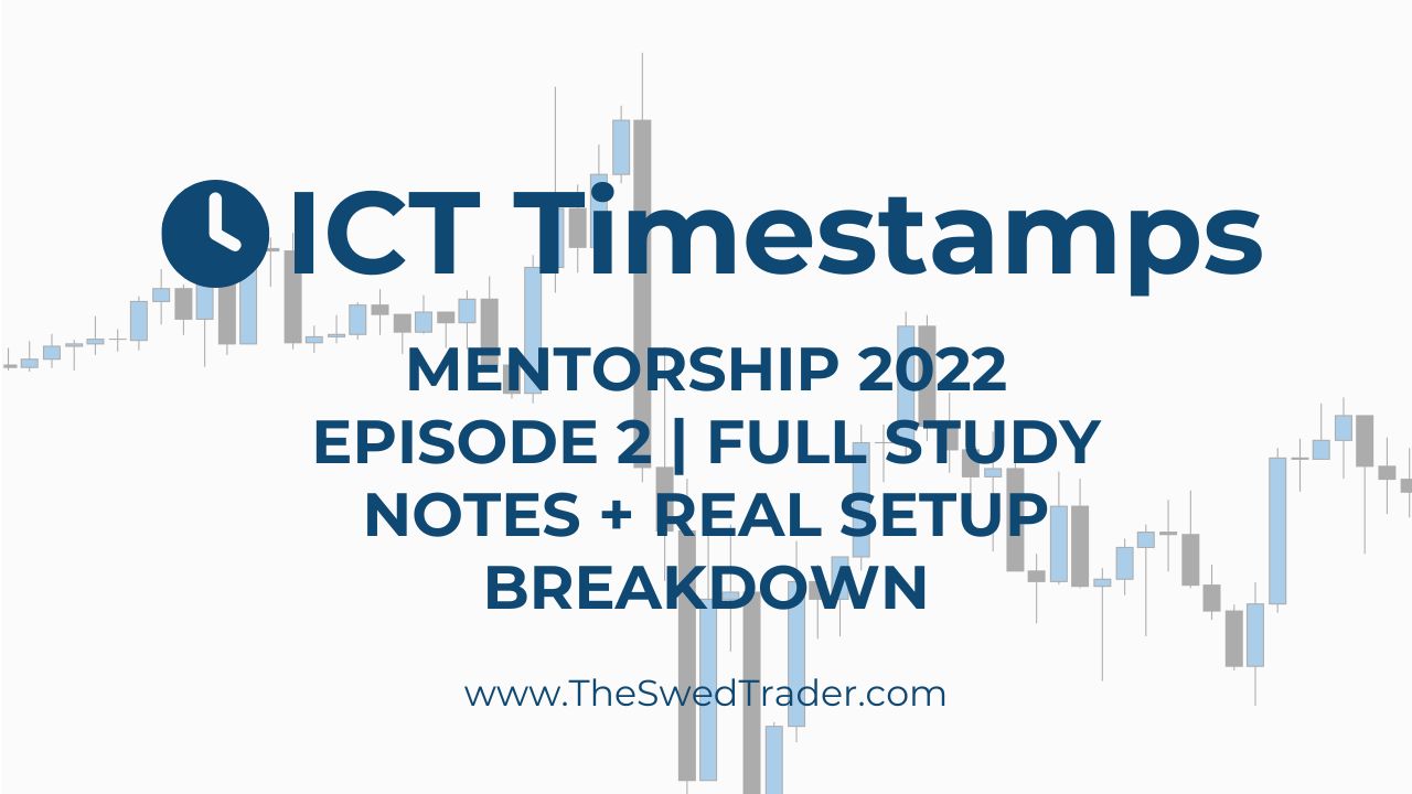 ICT Timestamps Episode 2: Full Study Notes and Real Trade Setup Breakdown from ICT Mentorship 2022